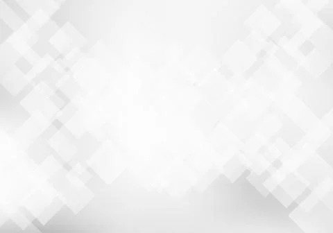 Abstract elegant white and gray geometric background technology concept. Squa Stock Illustration