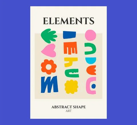 Abstract Element Art Poster Design Stock Illustration