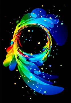 Abstract element on black background Stock Illustration