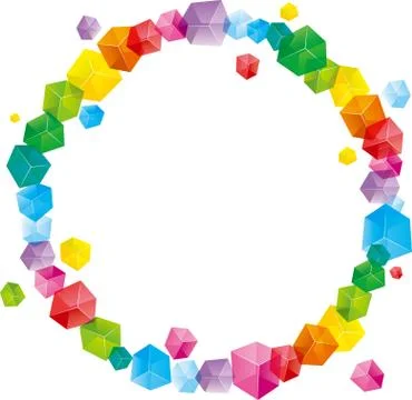 The abstract element of the cube, the background is white. Stock Illustration