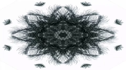 Abstract element from green leaf nature make visual effect surreal flower Stock Footage 221214576