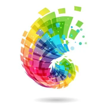 Abstract element, multicolored design concept Stock Illustration