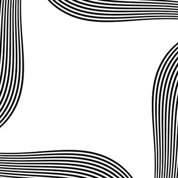 Abstract element with radiating lines. Monochrome concentric, radial pattern. Illustrazione stock
