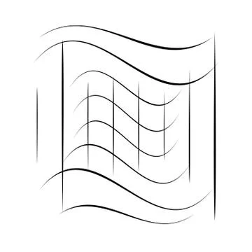 Abstract element with random overlapping lines. abstract distored lines Stock Illustration