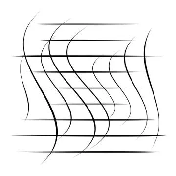 Abstract element with random overlapping lines. abstract distored lines Stock Illustration