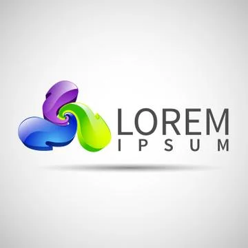 Abstract element shape vector design icon Stock Illustration