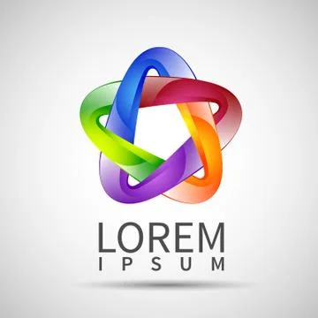Abstract element shape vector design icon Stock Illustration