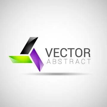 Abstract element shape vector design icon Stock Illustration