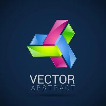 Abstract element shape vector design icon Stock Illustration