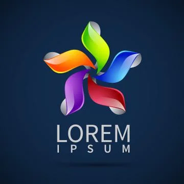 Abstract element shape vector design icon Stock Illustration