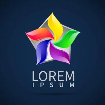 Abstract element shape vector design icon Stock Illustration