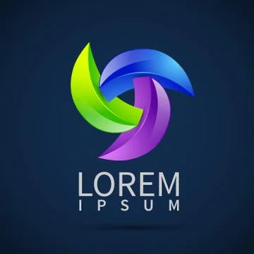 Abstract element shape vector design icon Stock Illustration