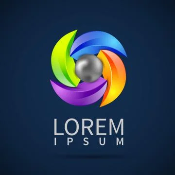 Abstract element shape vector design icon Illustrazione stock