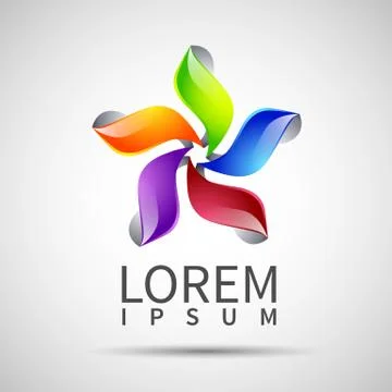 Abstract element shape vector design icon Stock Illustration