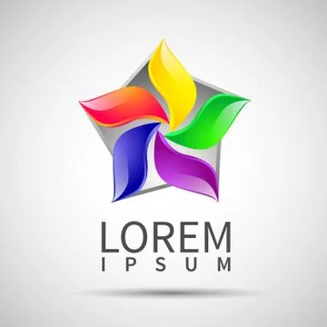 Abstract element shape vector design icon Stock Illustration