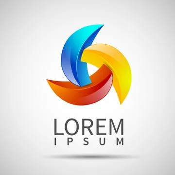 Abstract element shape vector design icon Stock Illustration