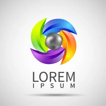 Abstract element shape vector design icon Stock Illustration