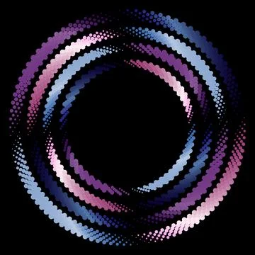 Abstract element of wavy gradient lines, wavy circles for design of postcar.. Stock Illustration