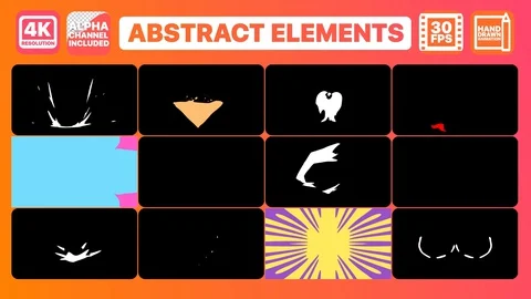 Abstract Elements And Titles | After Effects Stock After Effects