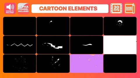 Abstract Elements And Titles Stock After Effects