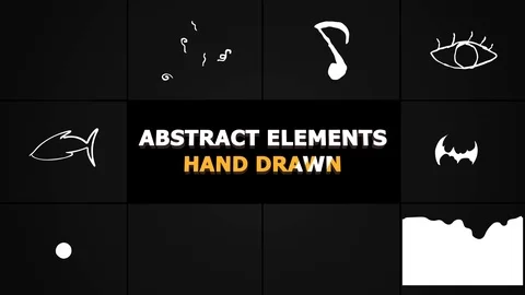 Abstract Elements And Transitions After Effects stock