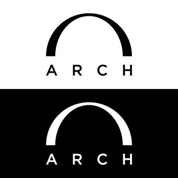 Abstract elements of arch line vector logo, for the construction of doors, .. Stock Illustration