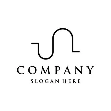 Abstract elements of arch line vector logo, for the construction of doors, .. Stock Illustration