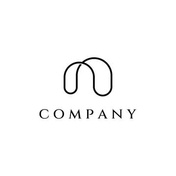 Abstract elements of arch line vector logo, for the construction of doors, .. Stock Illustration