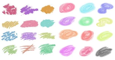 Abstract elements brush collection vector Stock Illustration
