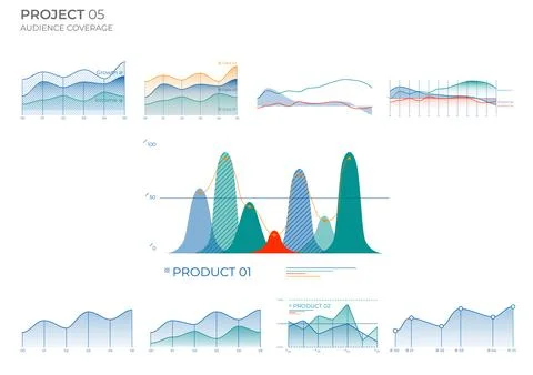 Abstract elements business charts. Abstract vector illustration. Stock Illustration