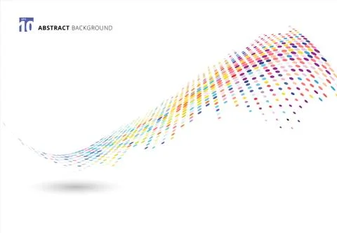 Abstract elements colorful halftone texture dots pattern wave or distort isol Stockillustratie