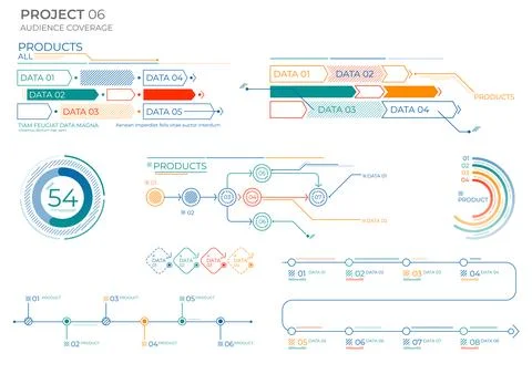Abstract elements commercial charts. Abstract vector illustration. Stock Illustration