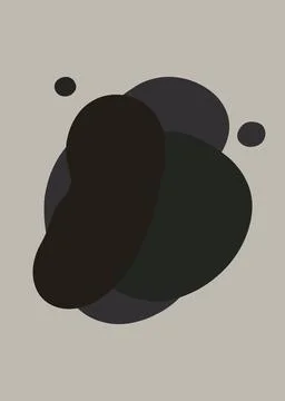 Abstract elements. Dark green, grey and brown shape elements different forms Stock Illustration