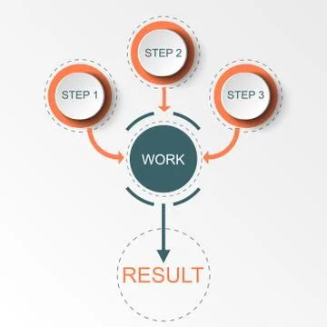 Abstract elements of graph, diagram with steps, options, parts or processes.. Stock Illustration