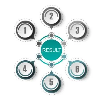 Abstract elements of graph, diagram with steps, options, parts or processes.. Illustrazione stock