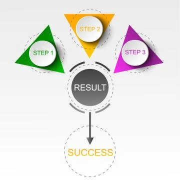 Abstract elements of graph, diagram with steps, options, parts or processes.. Stock Illustration