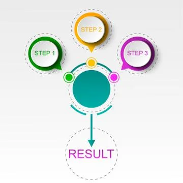 Abstract elements of graph, diagram with steps, options, parts or processes.. Illustrazione stock
