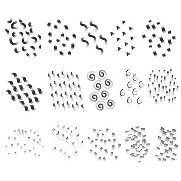 Abstract elements hand drawn bundle collection Illustrazione stock