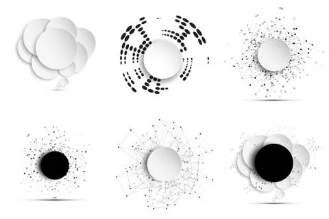 Abstract elements with the social network. Business vector templates イラスト素材