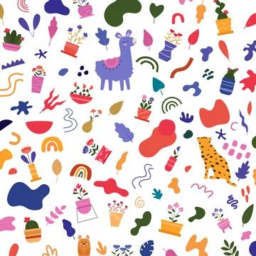 Abstract elements on white panoramic background - Vector Illustrazione stock