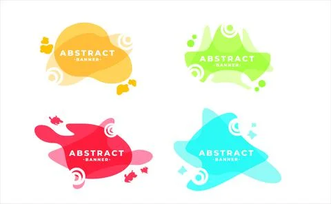 Abstract elements for your website using color and text overlays Stock Illustration