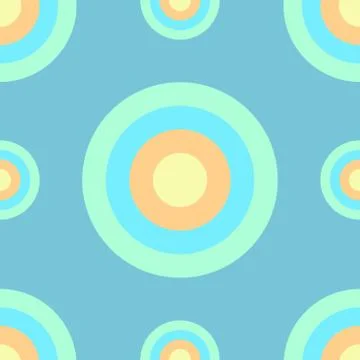 Abstract Ellipse Seamless Pattern Background Design Template, , Cyan, Blue, O Stock-Illustration