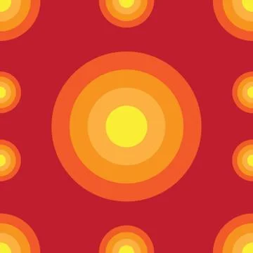 Abstract Ellipse Seamless Pattern Background Design Template, Yellow, Orange, Illustrazione stock