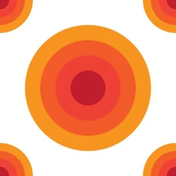 Abstract Ellipse Seamless Pattern Background Design Template, Yellow, Orange, Stock Illustration