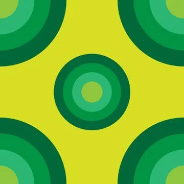 Abstract Ellipse Seamless Pattern Background Design Template, Green, Yellow Stock-Illustration