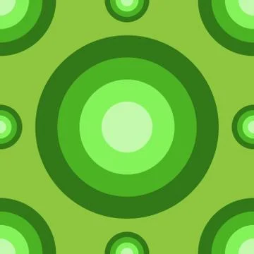 Abstract Ellipse Seamless Pattern Background Design Template, Colorful Greeny Stock Illustration