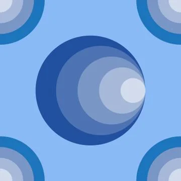 Abstract Ellipse Seamless Pattern Background Design Template, Colorful Blue Illustrazione stock