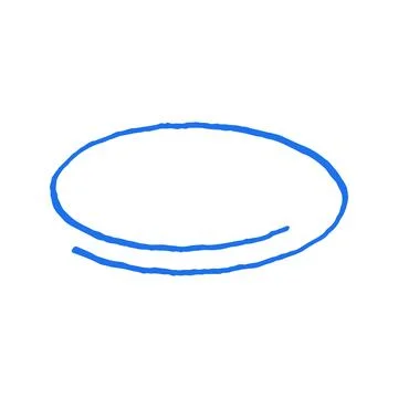 Abstract Ellipse Shape Or Puddle Hand Drawn In A Grunge Vector Illustration Stock Illustration