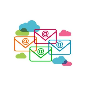 Abstract email symbol. Stock Illustration