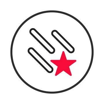 Abstract emblem depicting stylized motion star vector element for logo or b.. Ilustración de archivo